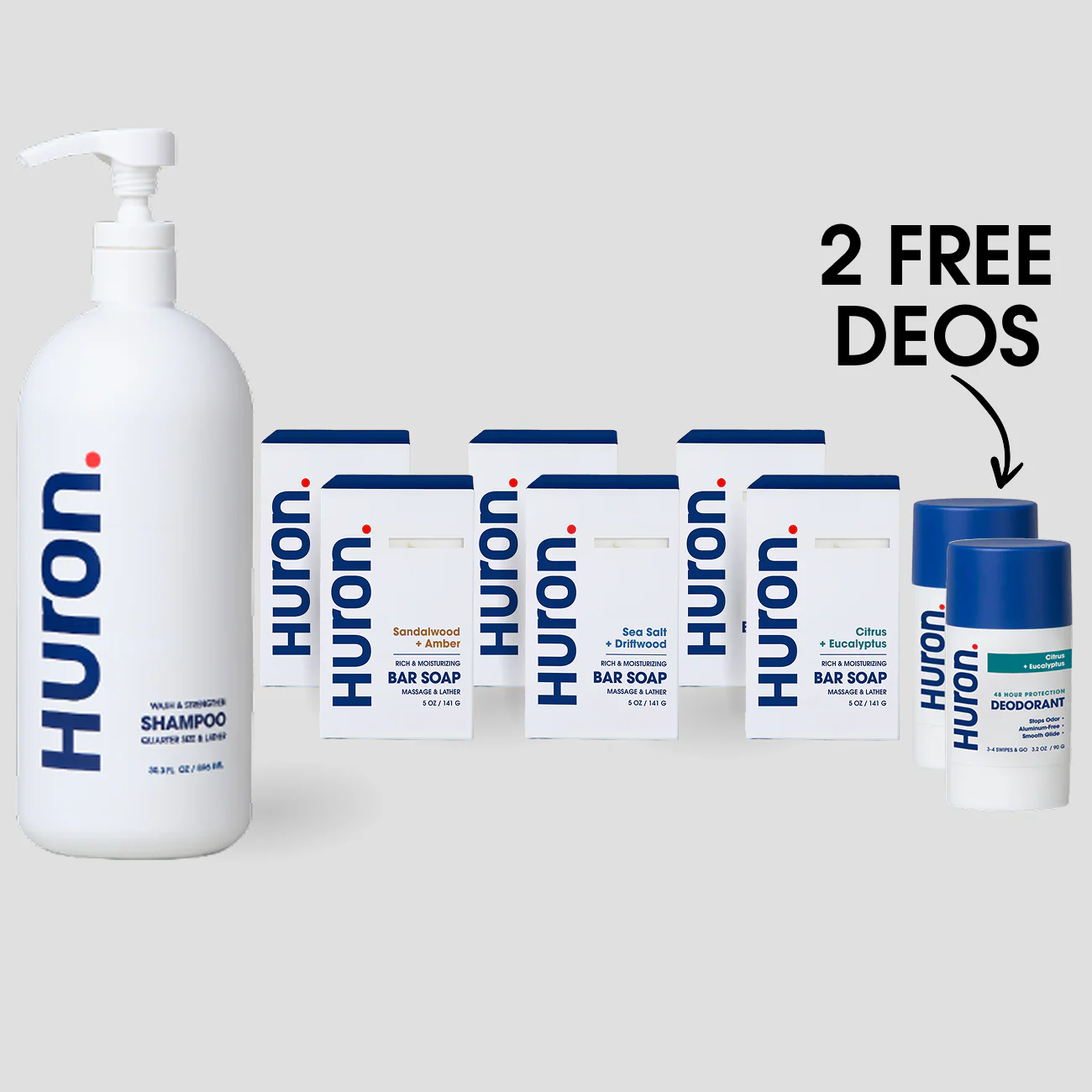 Bar Soap Shower Set + 2 FREE Deodorants